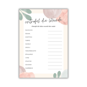 Elsana Babatee Speletjie - Ontrafel die Woorde