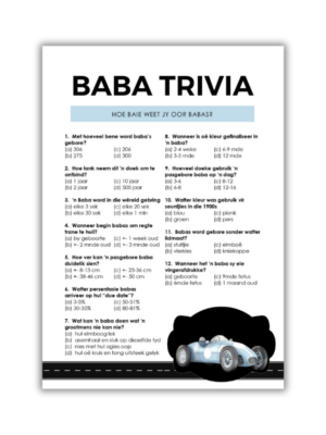 Fran Babatee Speletjie - Baba Trivia