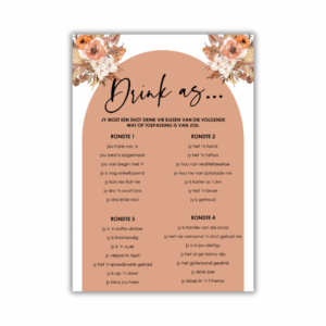Gina Bachelorette Speletjie - Drink As