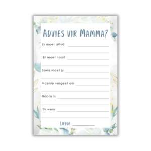 Illana Babatee Speletjie - Advies vir Mamma