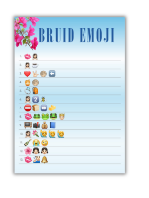 Liane Kombuistee Speletjie - Bruid Emoji