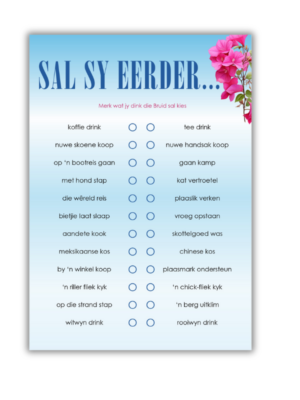 Liane Kombuistee Speletjie - Sal Sy Eerder
