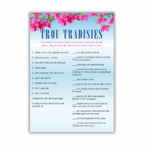 Liane Kombuistee Speletjie - Trou Tradisies