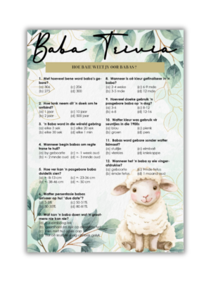 Lydia Babatee Speletjie - Baba Trivia