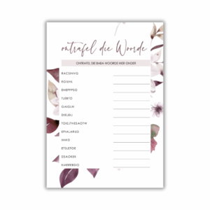 Marizaan Babatee Speletjie - Ontrafel die Woorde