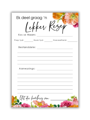 Renet Kombuistee Speletjie - Ek deel graag 'n Lekker Resep