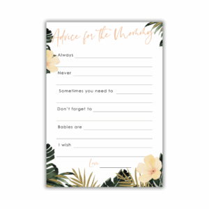 Rozelle Baby Shower Game - Advice for the Mommy