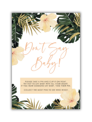 Rozelle Baby Shower Game - Don't say Baby