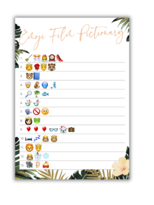 Rozelle Baby Shower Game - Emoji Film Pictionary