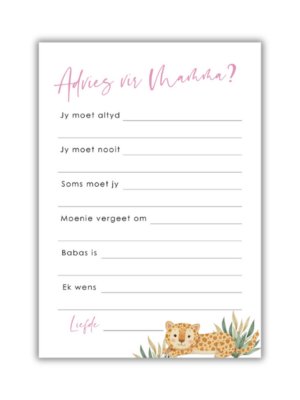 Tanya Babatee Speletjie - Advies vir Mamma