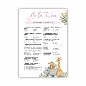 Tanya Babatee Speletjie - Baba Trivia