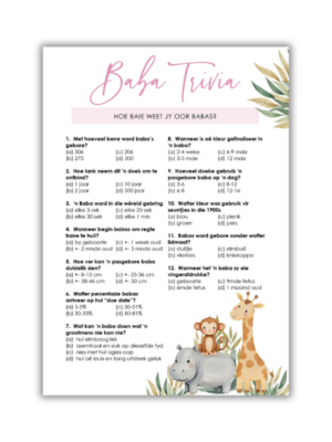 Tanya Babatee Speletjie - Baba Trivia
