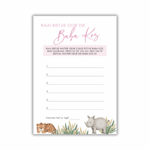 Tanya Babatee Speletjie - Raai bietjie oor die Baba Kos