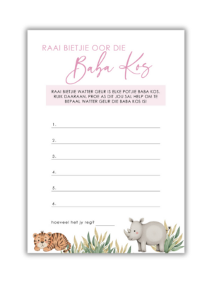 Tanya Babatee Speletjie - Raai bietjie oor die Baba Kos