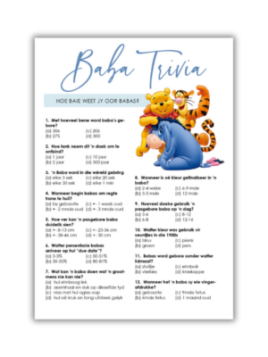 Vicky Babatee Speletjie - Baba Trivia