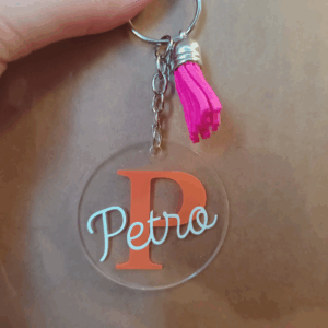 Personalized Acrylic Keychain with Tassel