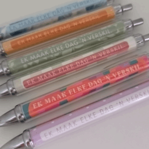 Inspirational Pen - Ek maak elke dag ’n verskil
