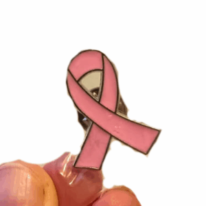 Breast Cancer Awareness Pink Ribbon Badge