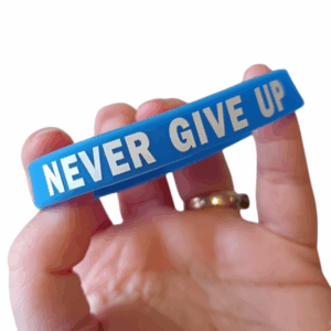 “Never Give Up” Wristband
