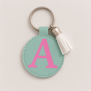 Personalised Custom Leatherette Keyring