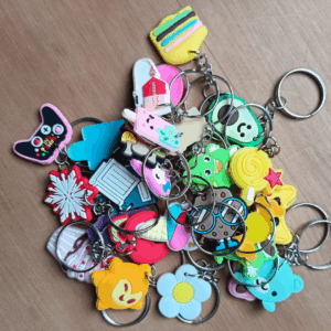 Cute Character Rubber Keyring – Random Design