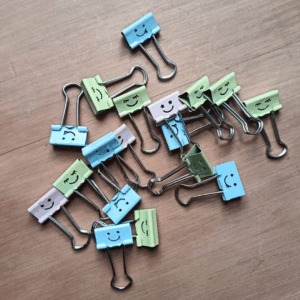 Cute Smiley Binder Clips - Pastel Collection